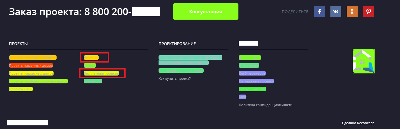 Отчёт карты ссылок