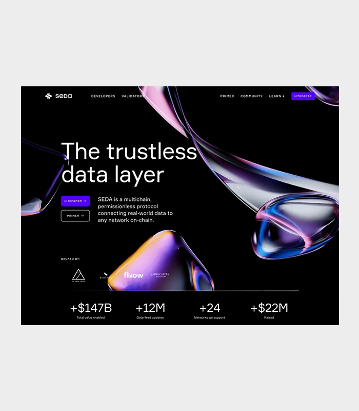 Тренды в веб-дизайне в 2023 году: абстрактная 3D графика