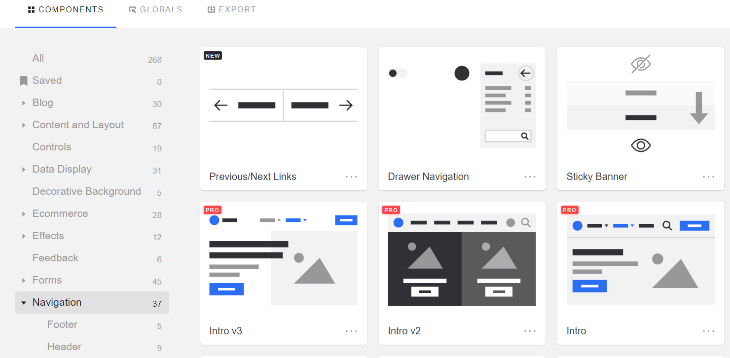 готовые меню для сайта
