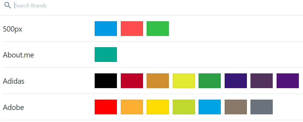 цвета известных брендов