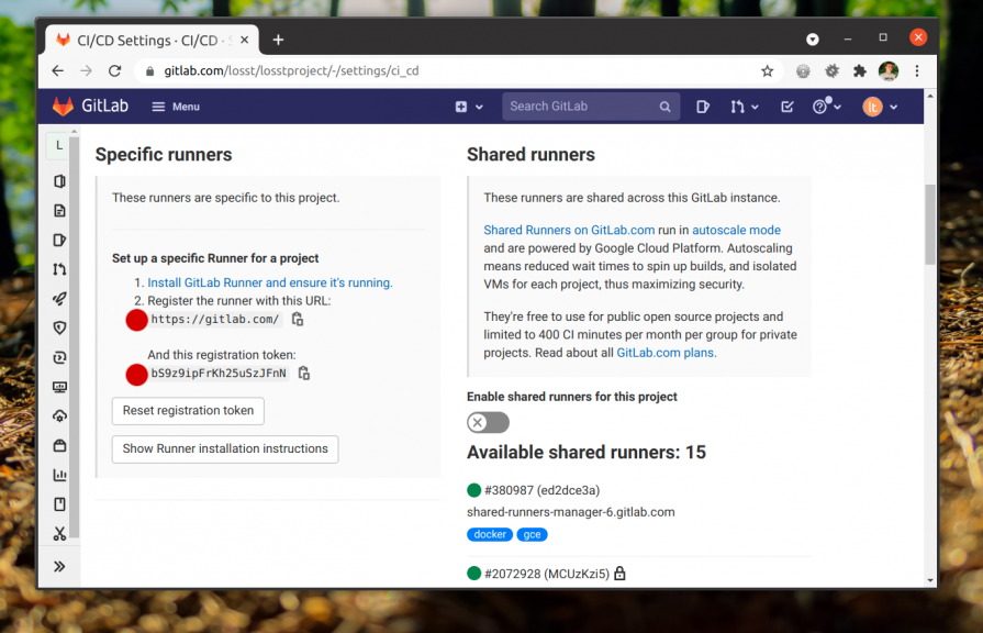 Узнаём URL сервиса