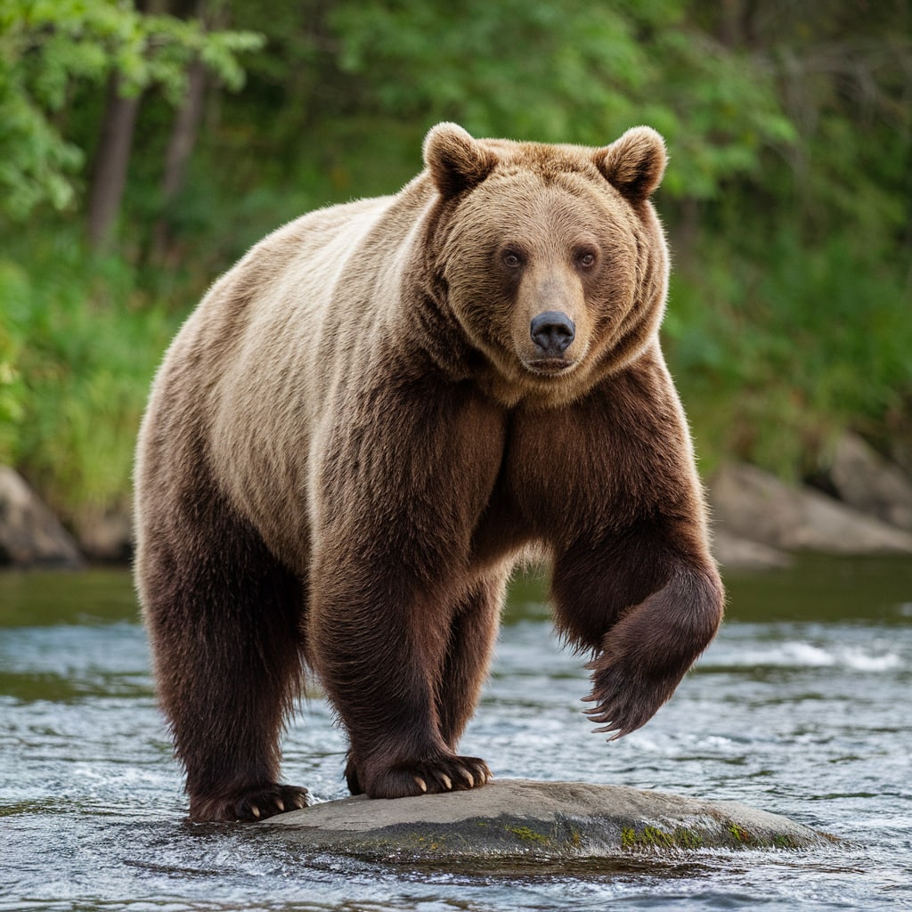 Красивенный бурый медведь by Ideogram