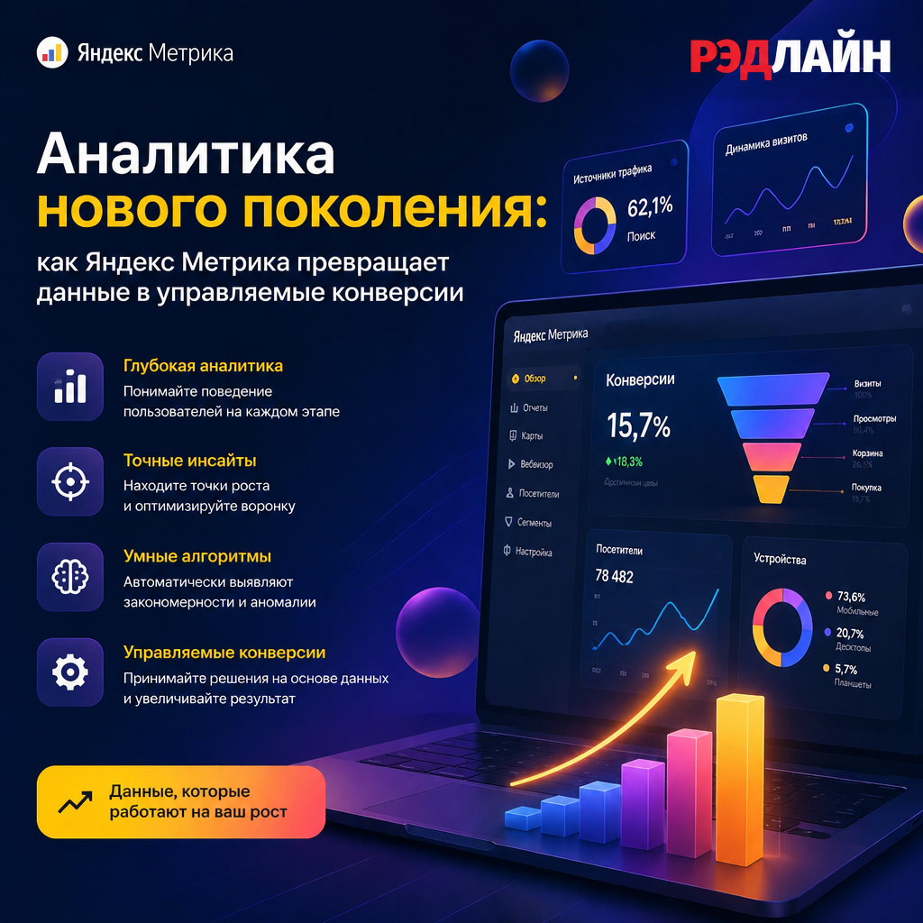 Аналитика нового поколения: как Яндекс Метрика превращает данные в управляемые конверсии