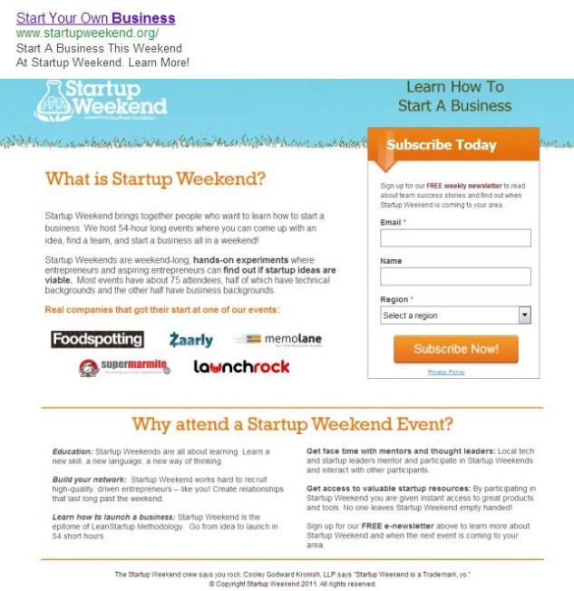 Посетитель «теряет след», попадая на лендинг после клика по рекламе