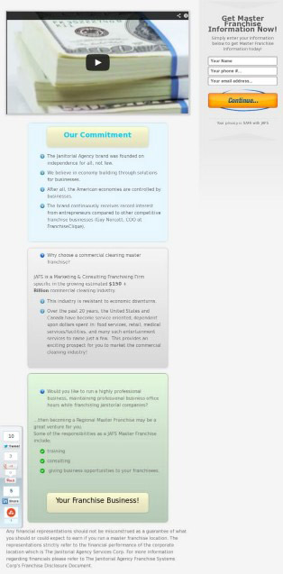 Призыв к действию: «Продолжить»