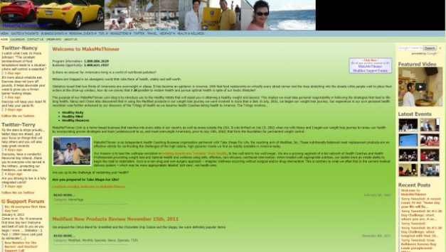 Потребитель, желающий похудеть, может запутаться в автомобилях, изображениях пляжа и ссылках на форум поддержки