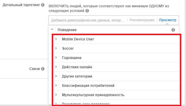 таргетирование по поведению пользователей