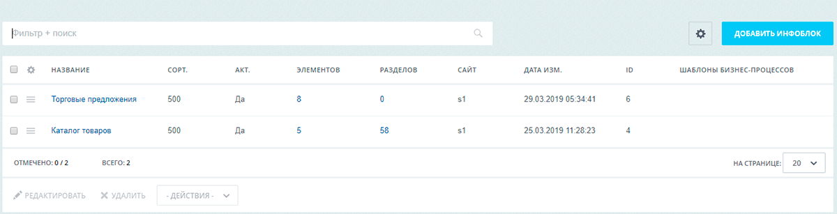 Особенности настройки каталога интернет-магазина на Битрикс