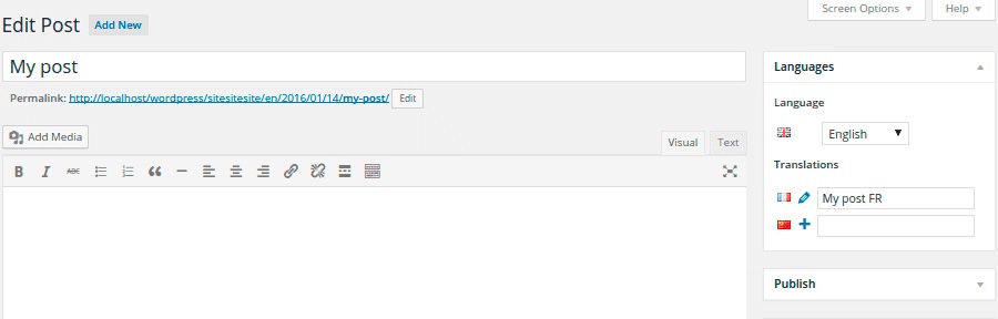 Инструмент Polylang