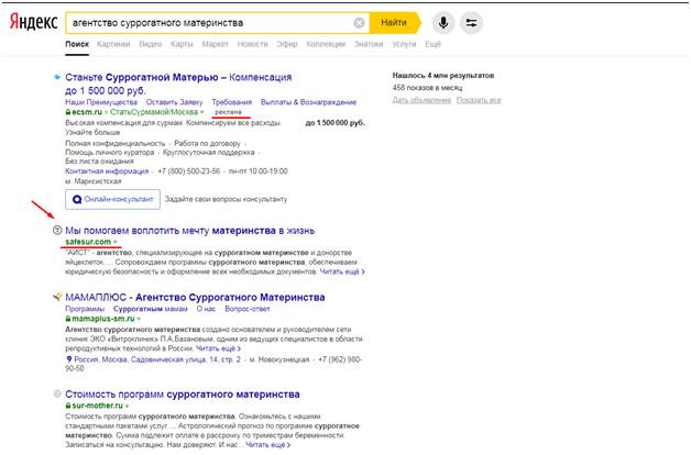 Результат хорошего продвижения